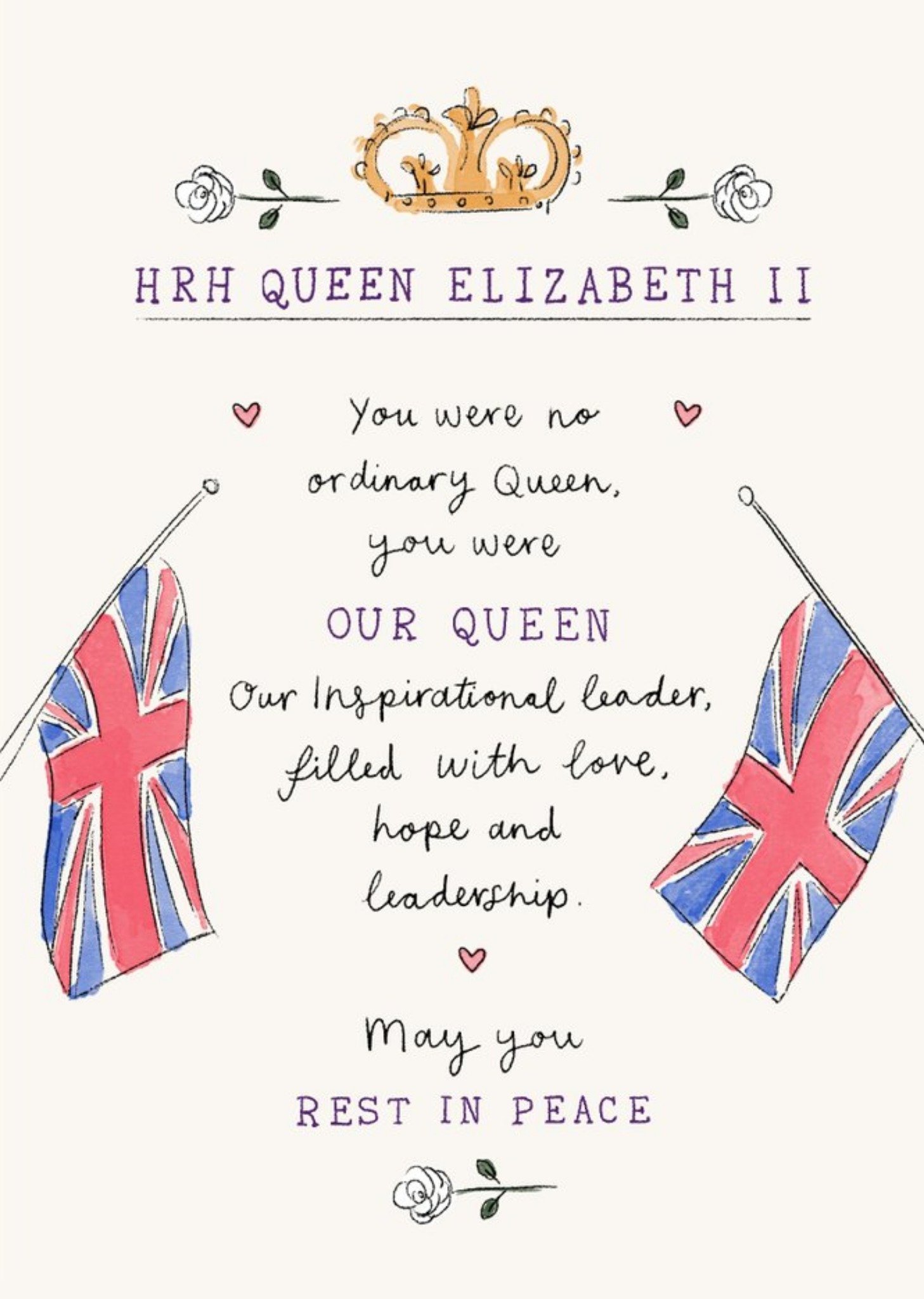 Hrh Queen Elizabeth Ii Rest In Peace Card Ecard