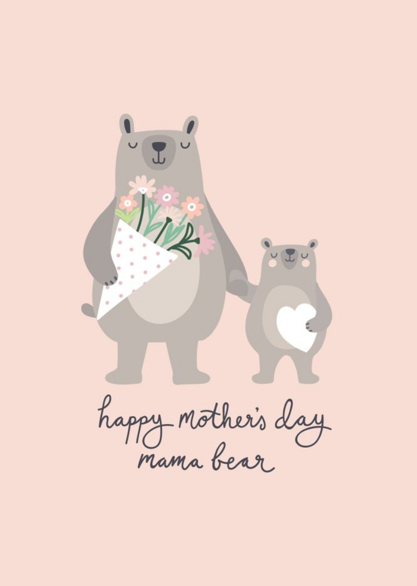 Moonpig Mother's Day Card - Mum - Mama Bear - Teddy Bears, Large