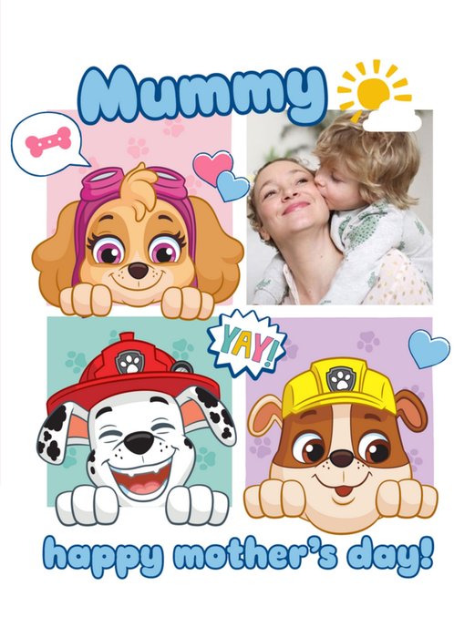 Paw Patrol Photo Upload Mother's Day Card