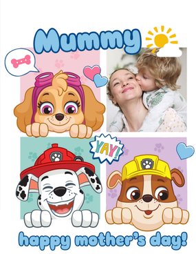 Paw Patrol Photo Upload Mother's Day Card