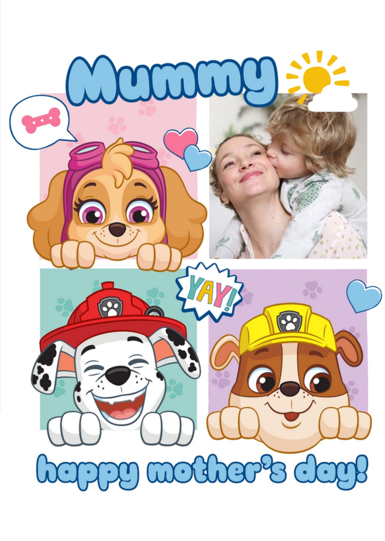 Paw Patrol Photo Upload Mother's Day Card Ecard