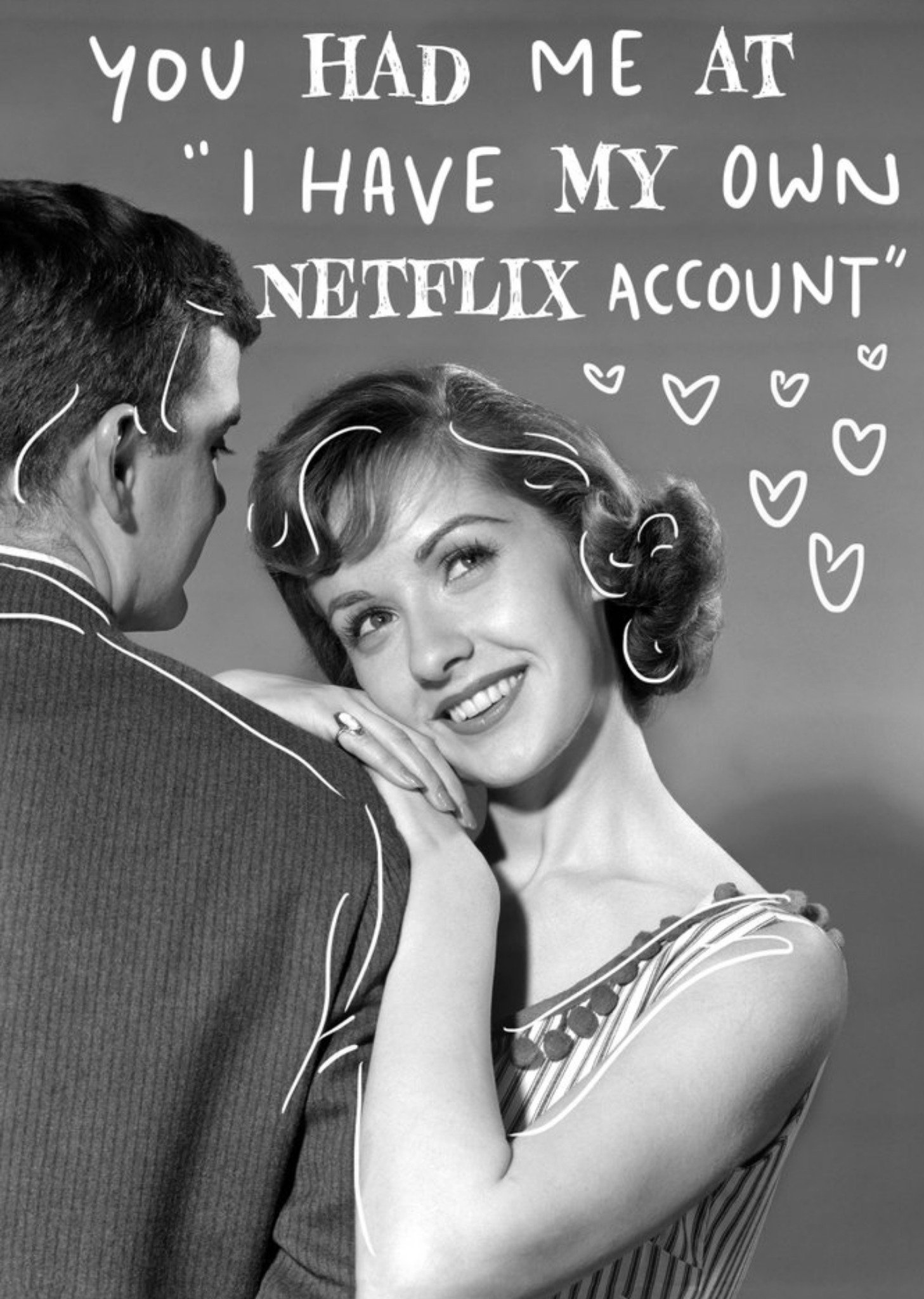 Other You Had Me At Netflix Vintage Photo Card Ecard