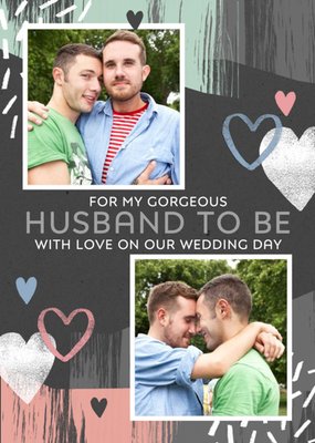Husband To Be Wedding Day Photo Upload Card