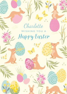 Klara Hawkins Illustrated Flowers Easter Animals Australia Card
