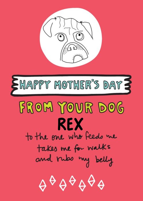 From The Dog Personalised Mother's Day Card