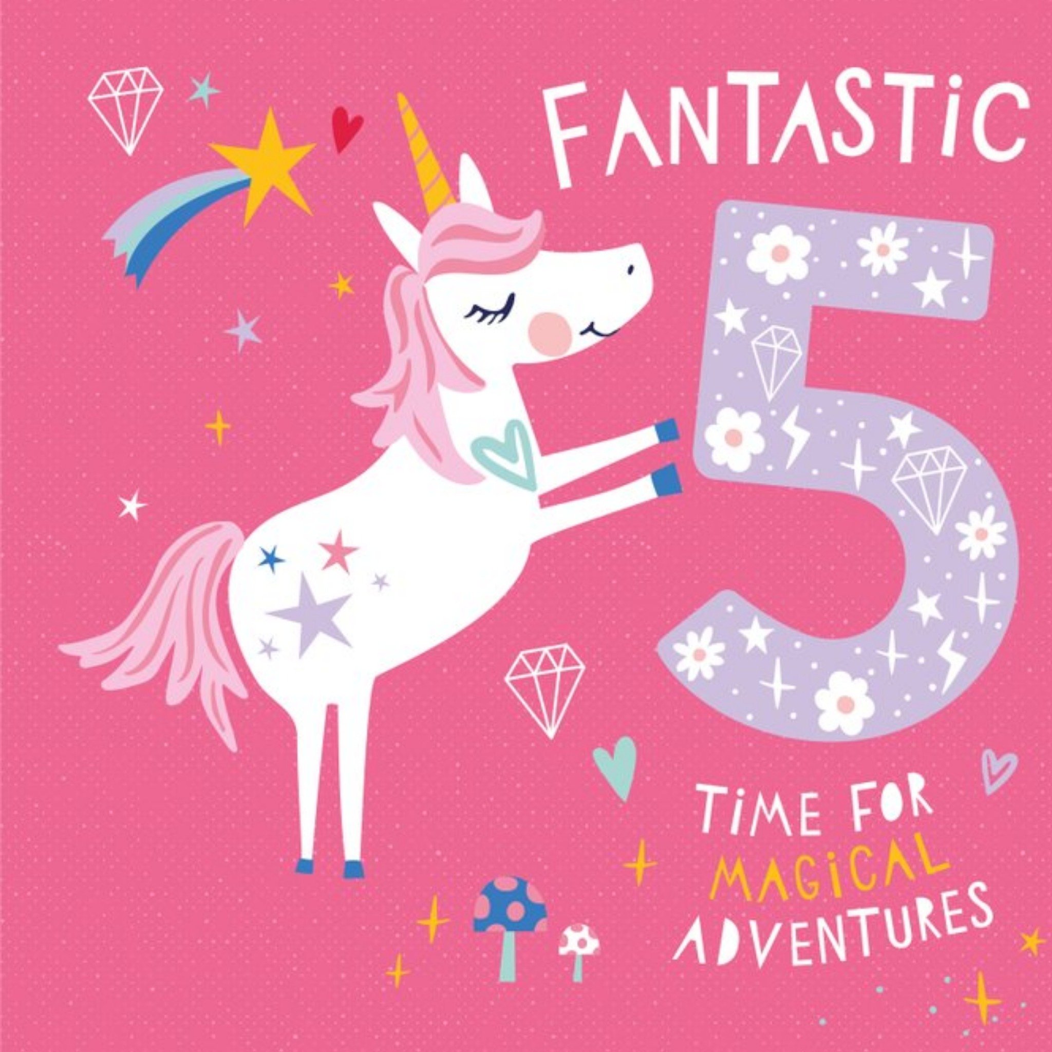 Fantastic Five Time For Magical Adventures Card, Square