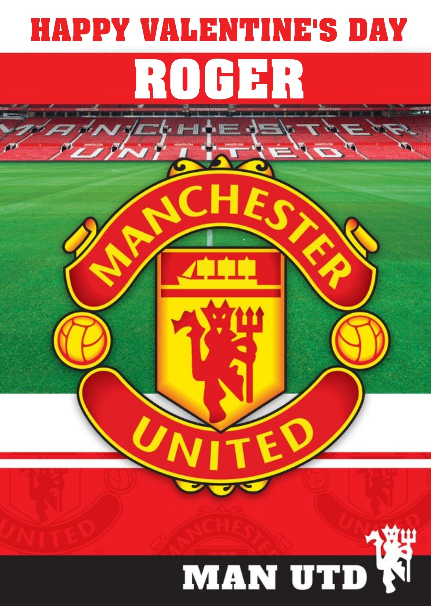 Manchester United Valentine's Day Card, Large