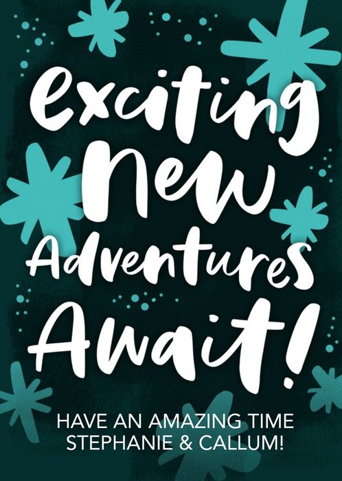 Modern Typographic Exciting New Adventures Await New Job Card