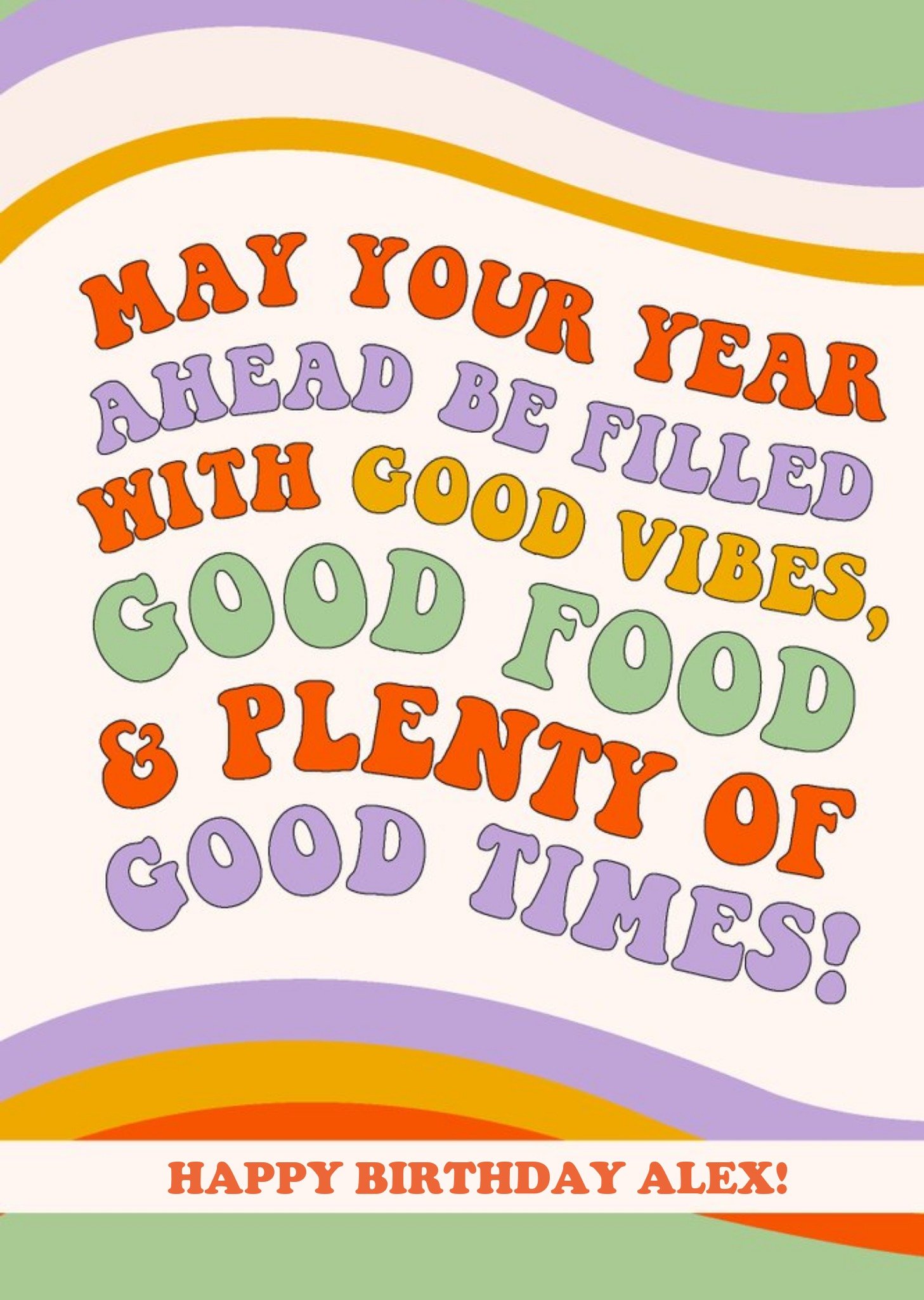 Good Vibes Good Food Card Ecard