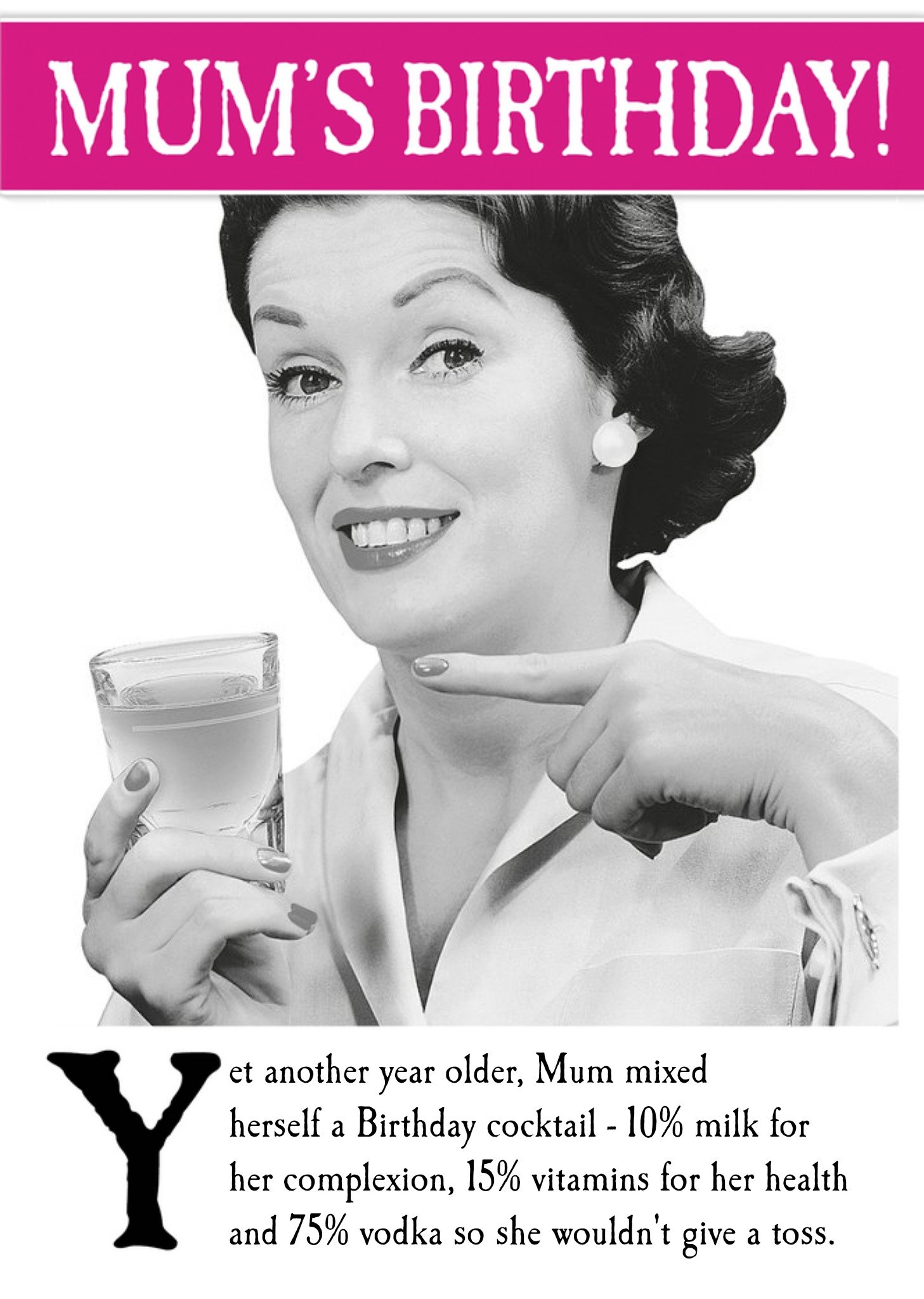 Funny Mum Birthday Card - Yet Another Year Older - Photo Upload Ecard