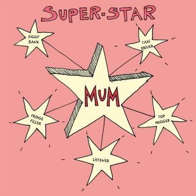 Mother's Day Card - Superstar Mum