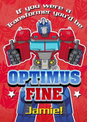 Transformers You Are Optimus Fine Optimus Prime Card