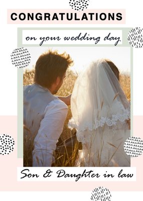 Bougie Wedding Congratulations Personalised Photo Upload Card