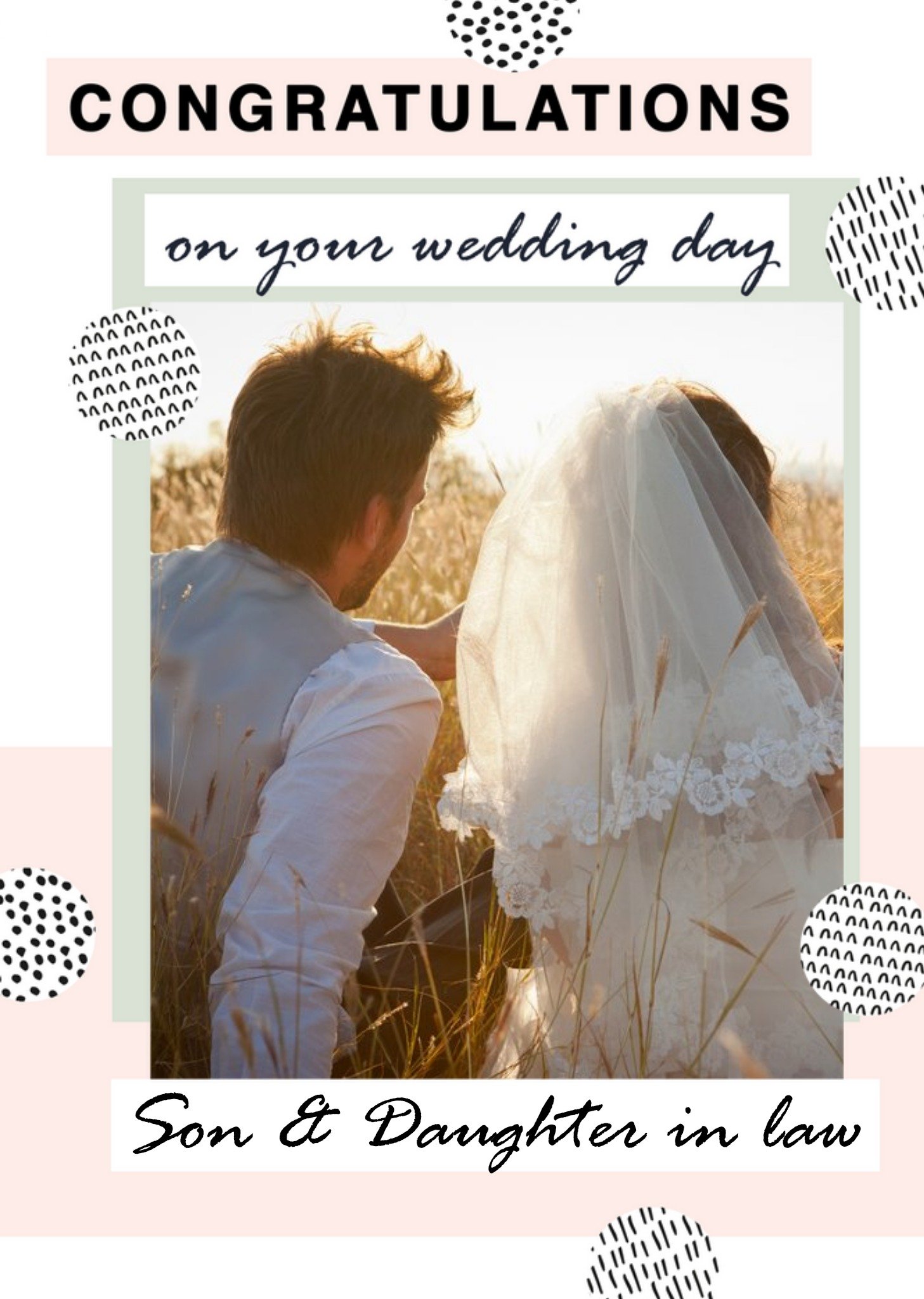 Bougie Wedding Congratulations Personalised Photo Upload Card Ecard