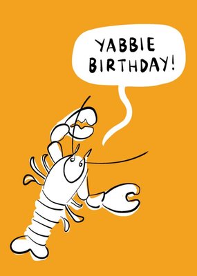 Illustration Of A Lobster Yabbie Birthday Card