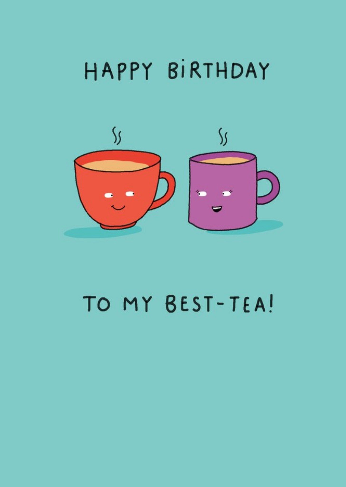 Moonpig Happy Birthday To Your Best Tea Card, Large