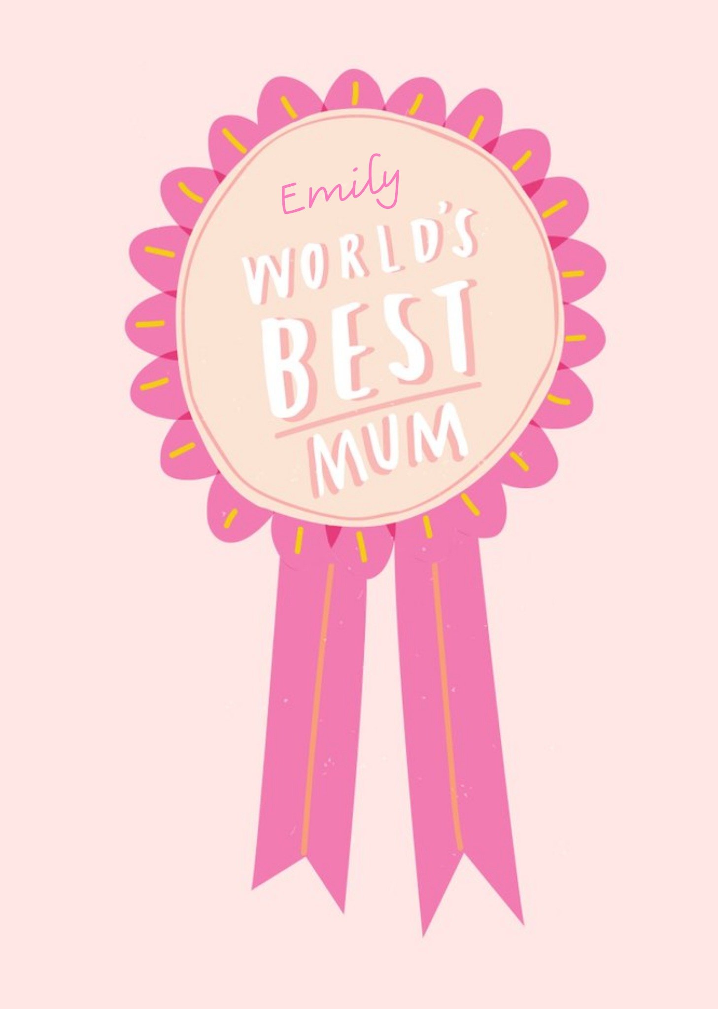 Personalised Name Worlds Best Mum Card Ecard