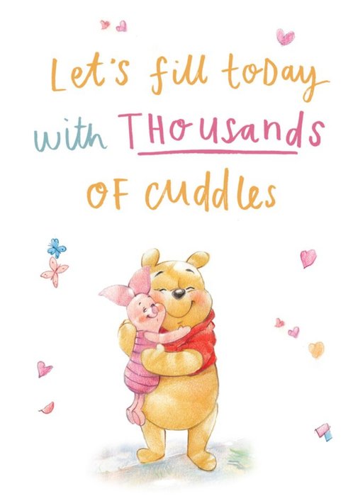 Winnie The Pooh Thousands Of Cuddles Anniversary Card