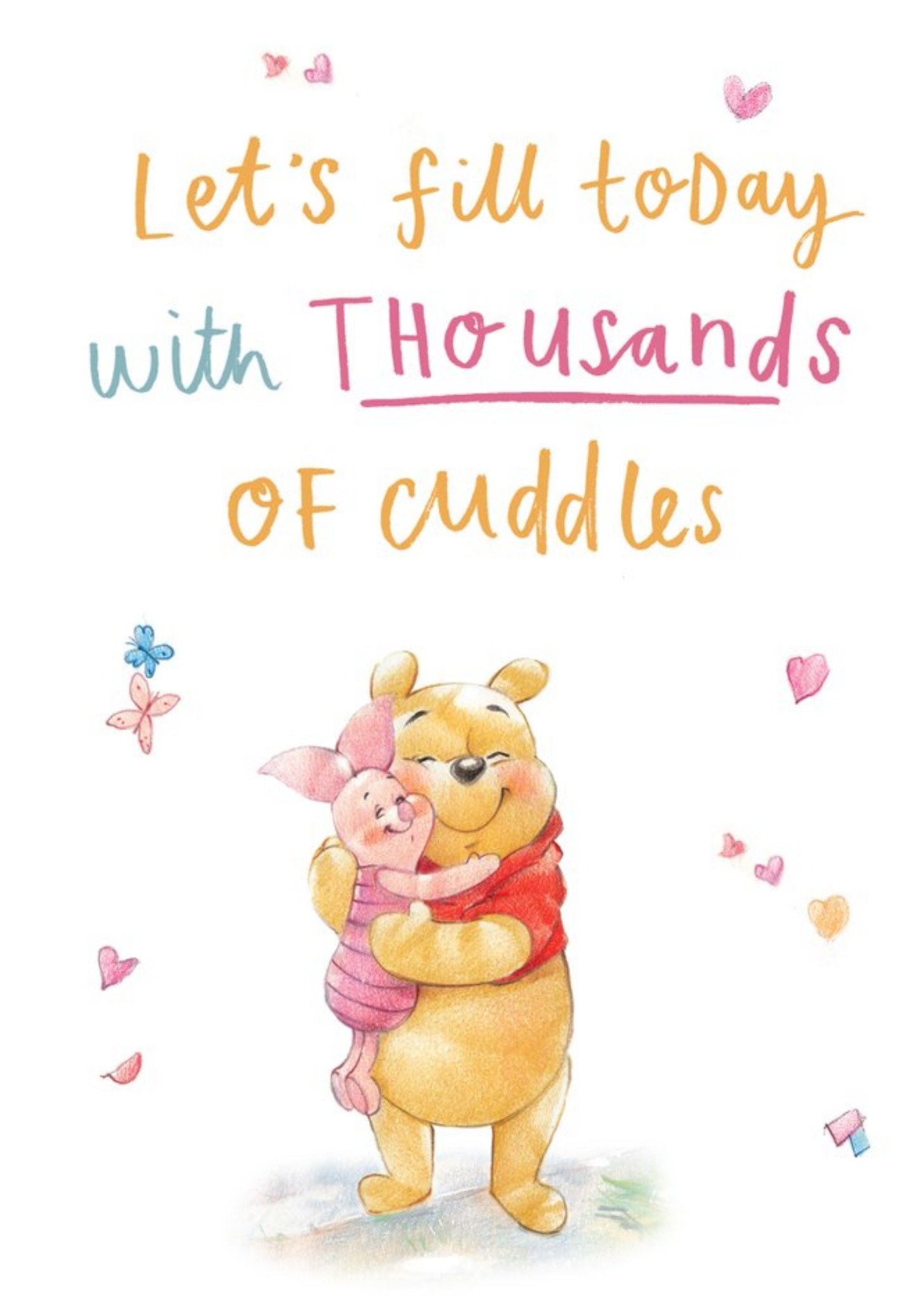 Disney Winnie The Pooh Thousands Of Cuddles Anniversary Card