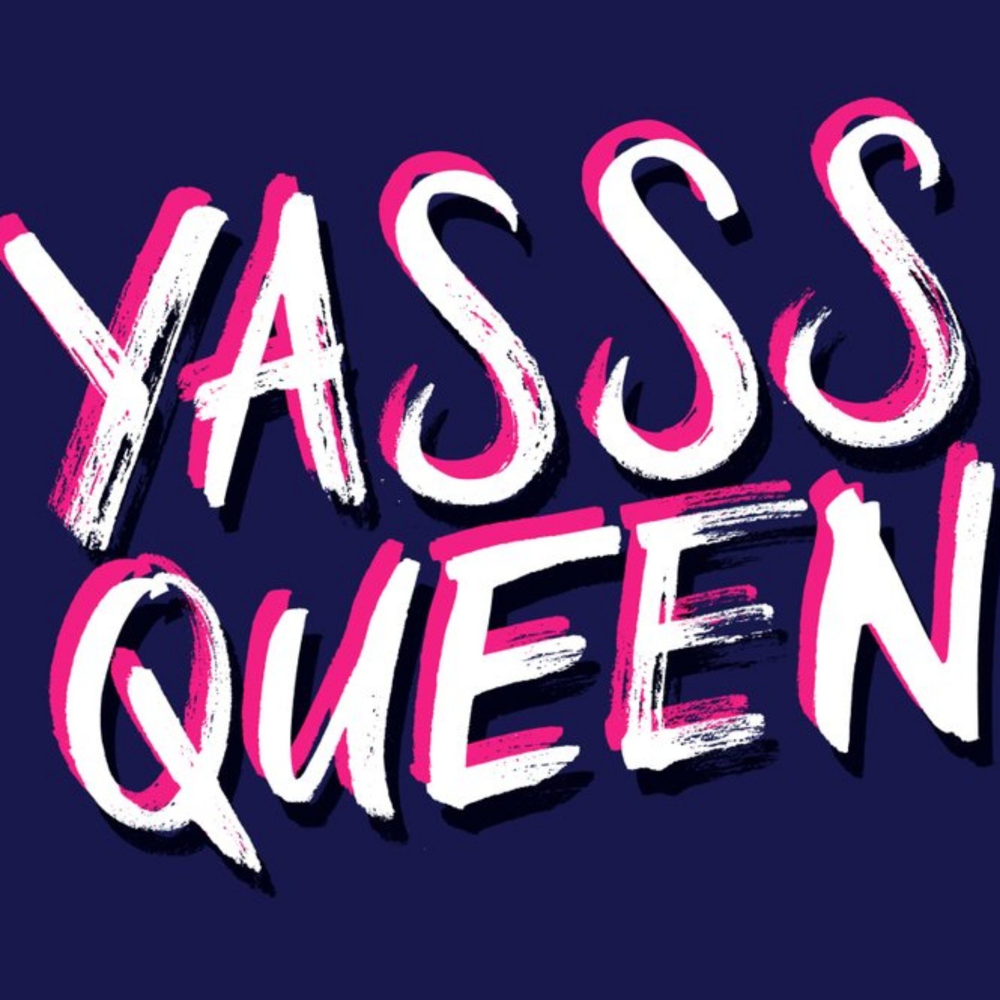 Moonpig Yaassss Queen Same-Sex Valentine's Day Square Card