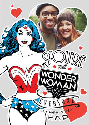 Wonder Woman Photo Upload Valentine's Day Card