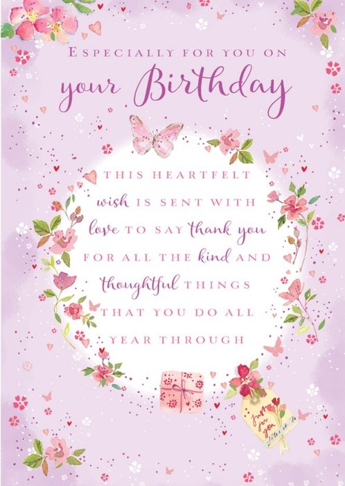 Birthday Card - Verse - Sentimental - Traditional