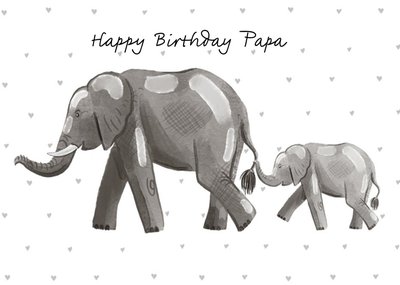 Okey Dokey Design cute Illustrated Father & Son Elephant Birthday Card
