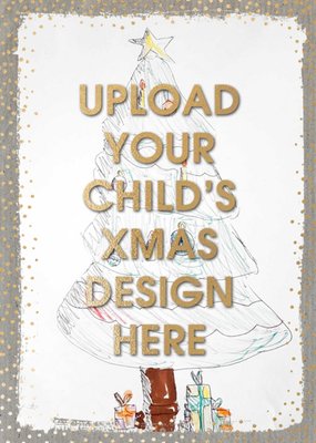 Silver And Gold Speckled Frame Create Your Own Photo Upload Christmas Card