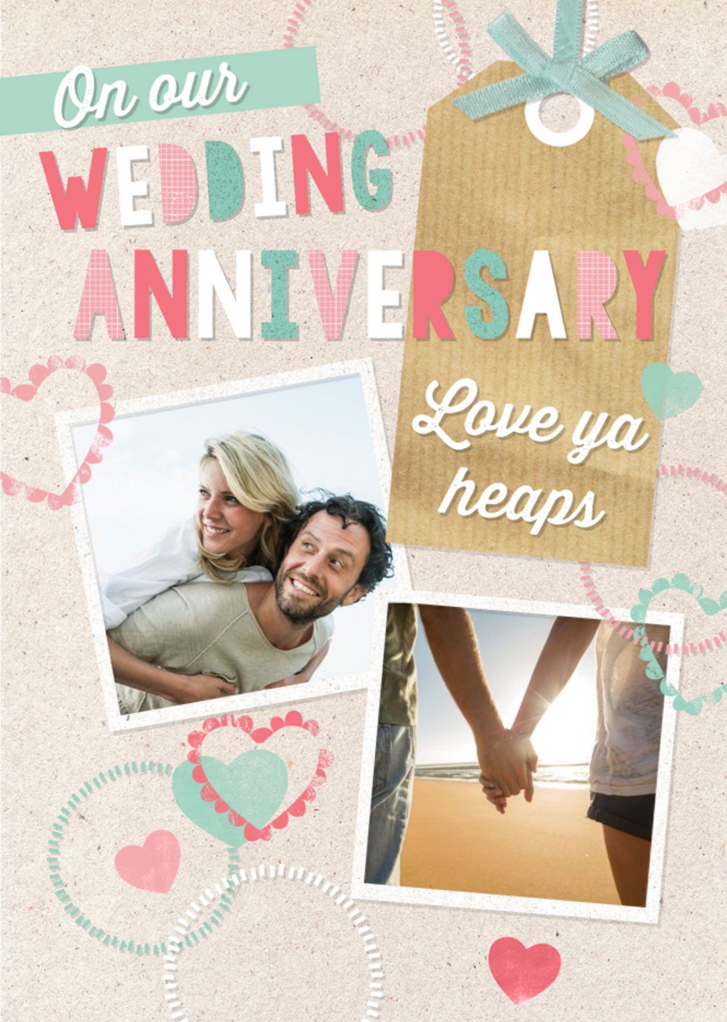 On Our Wedding Anniversary Photo Upload Card Ecard