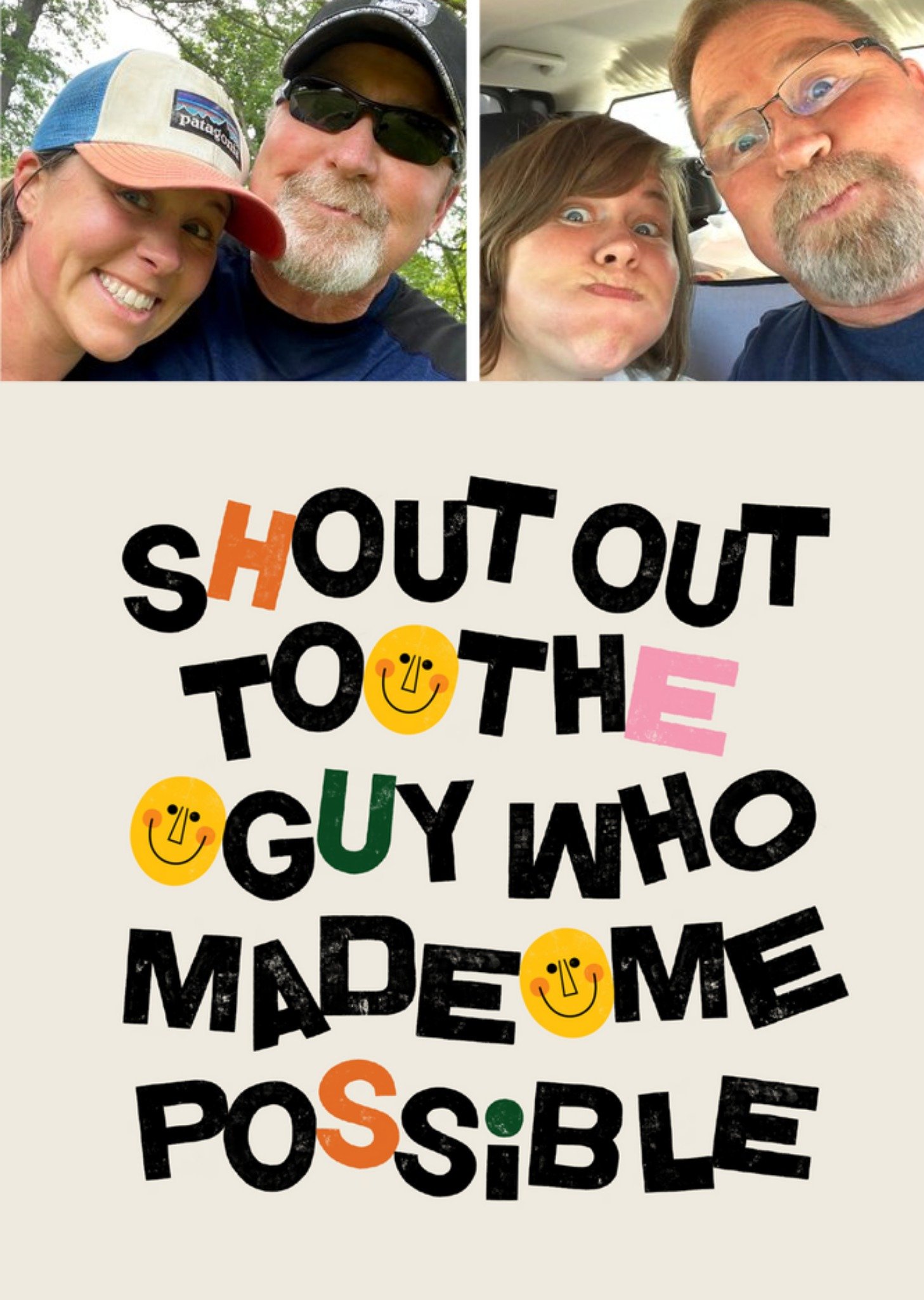 Moonpig Kate Smith Co. Made Me Possible Father's Day Card, Large