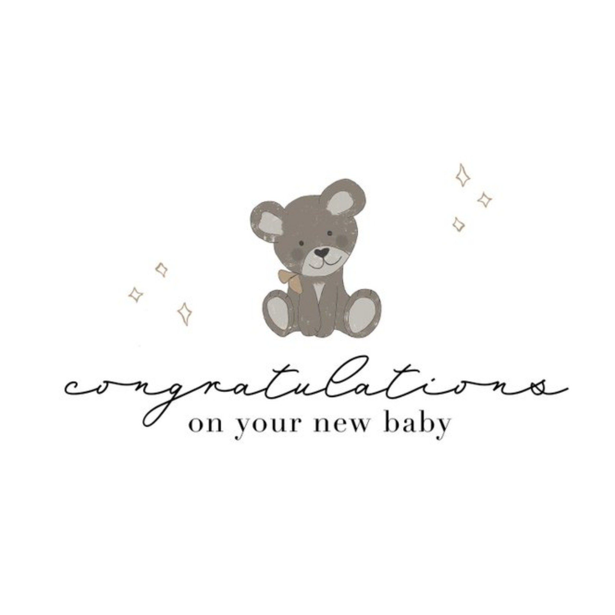 Moonpig Gabriel Neil Congratulations On Your New Baby Card, Square