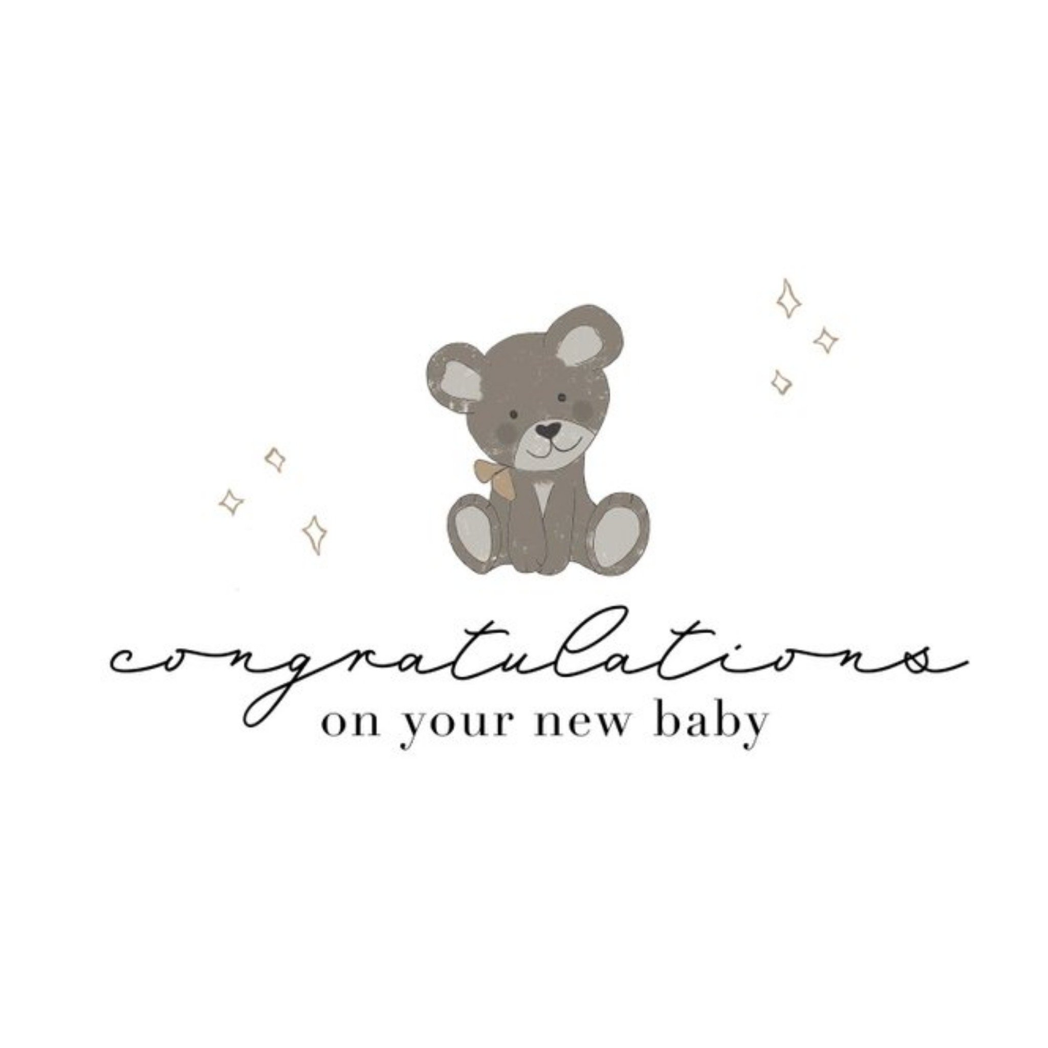 Gabriel Neil Congratulations On Your New Baby Card, Square