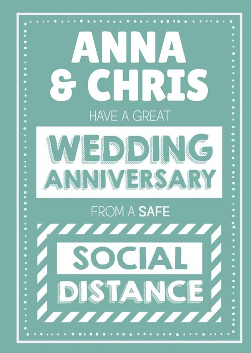 Jam and Toast Safe Social Distance Wedding Anniversary Card