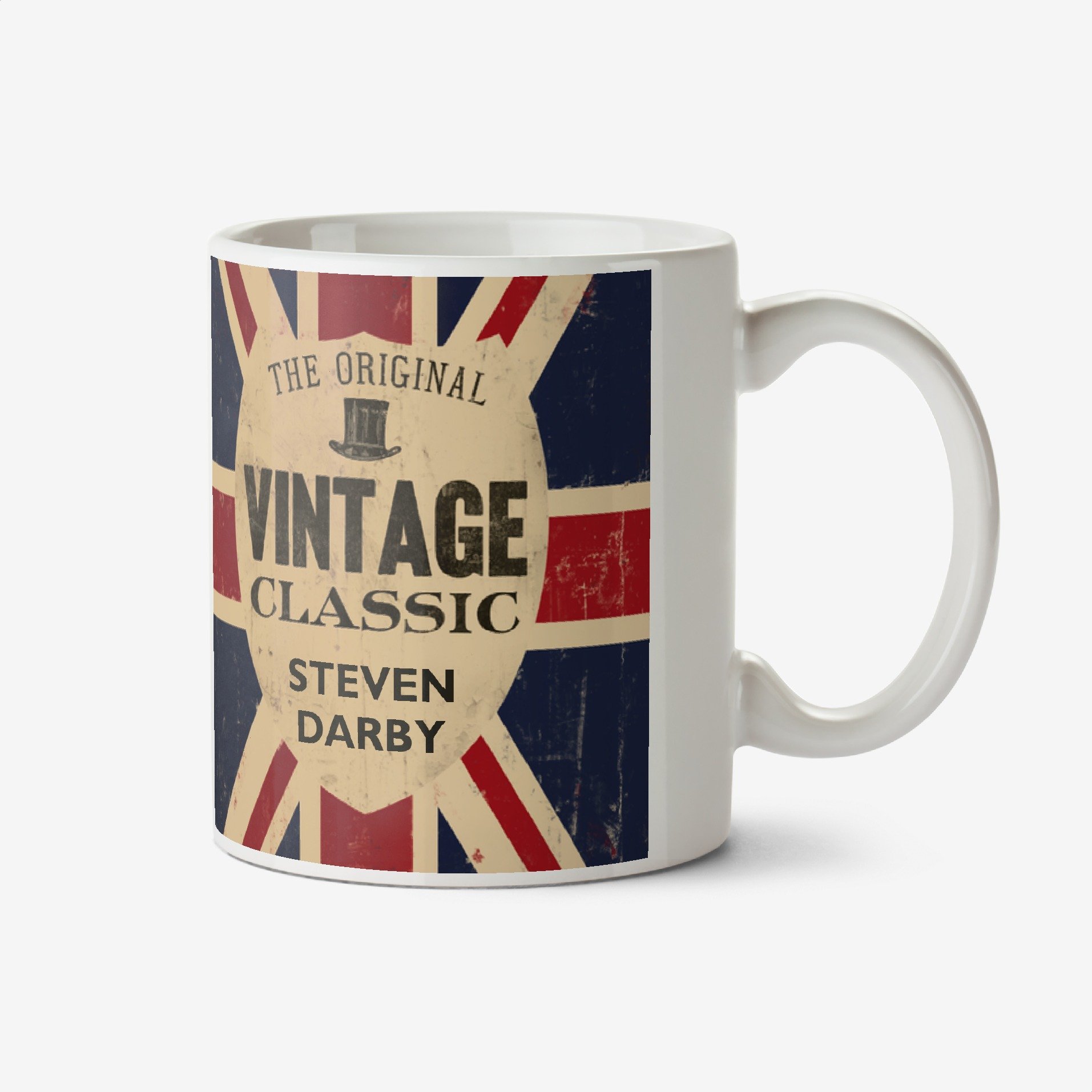 Distressed Union Jack Design The Original Vintage Classic Photo Upload Mug Ceramic Mug