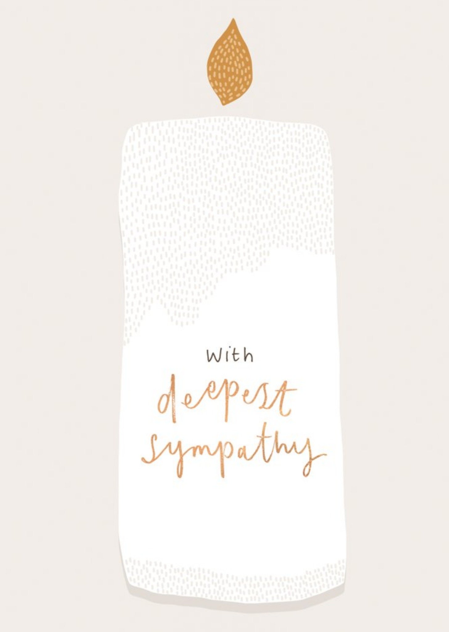 Simple Illustrated Candle With Deepest Sympathy Card Ecard