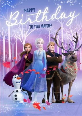 Disney Frozen 2 Elsa Anna Kristoff Sven Birthday Card
