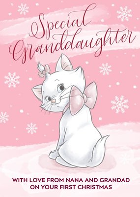 Disney Aristocats Granddaughter'S First Christmas Personalised Card