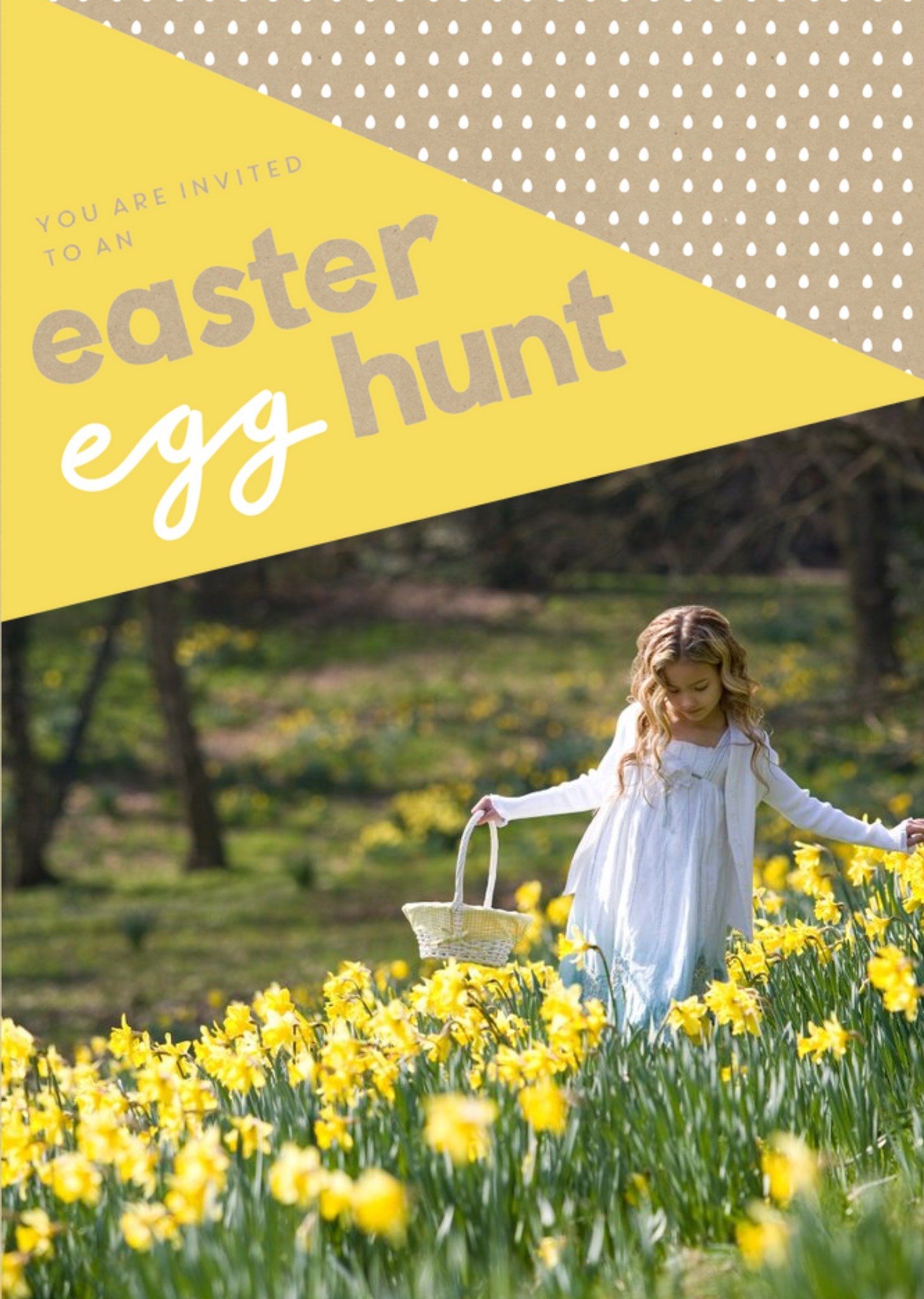 A Little Note Easter Egg Hunt Invitation Card, Standard