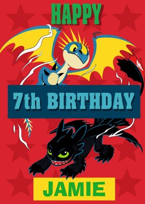 How To Train Your Dragon 7th Birthday Card