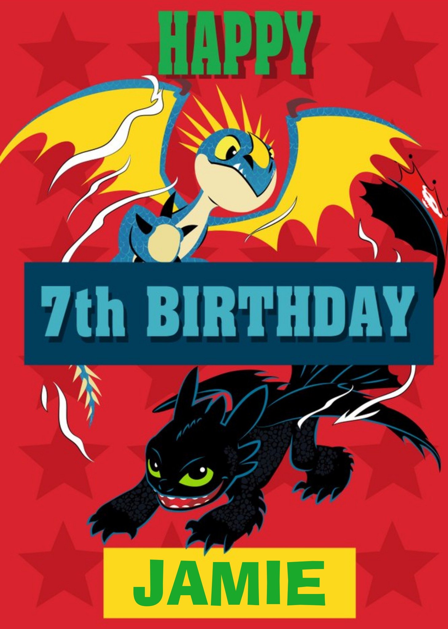 How To Train Your Dragon 7th Birthday Card Ecard