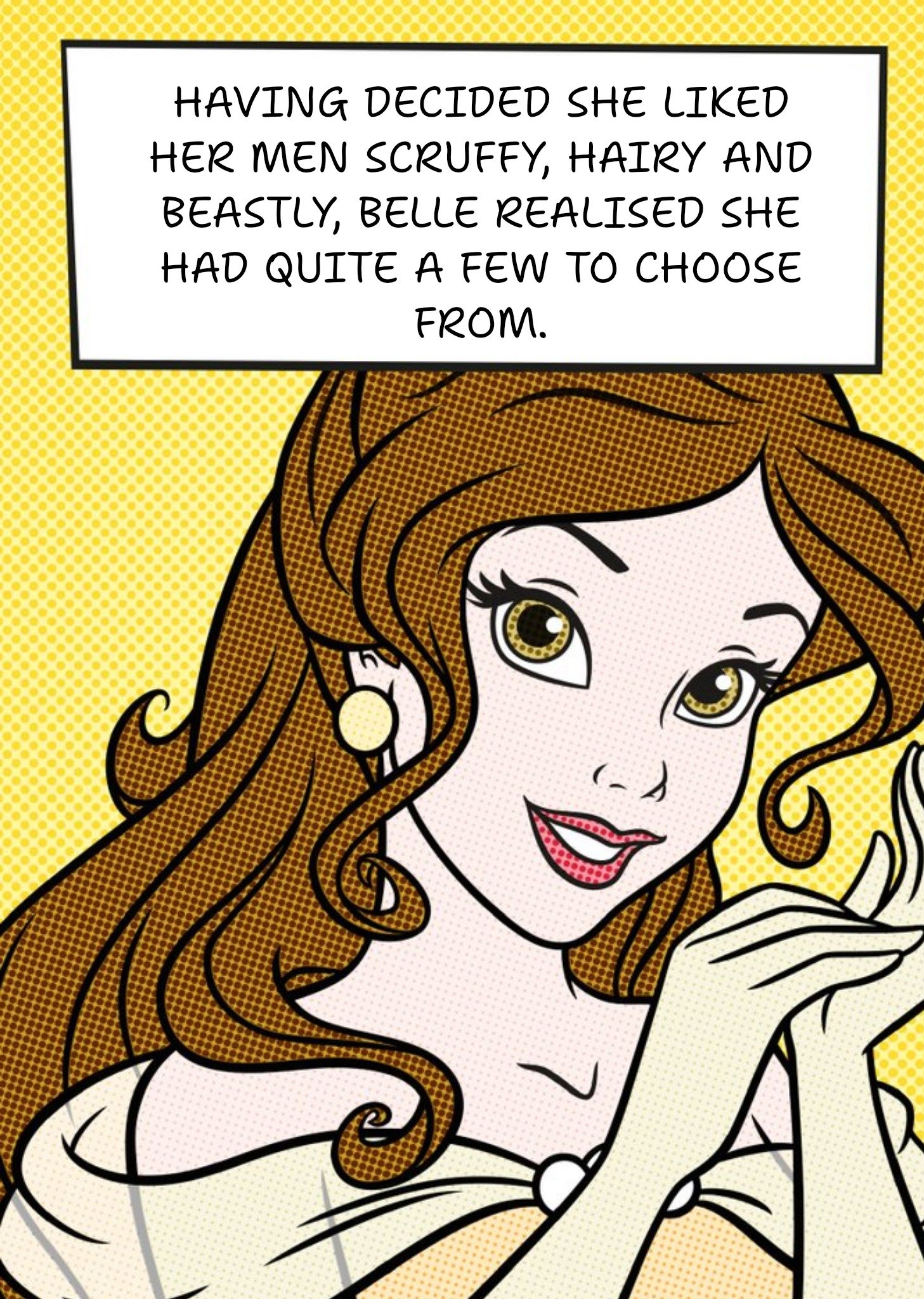 Disney Belle Funny Caption Personalised Birthday Card Ecard