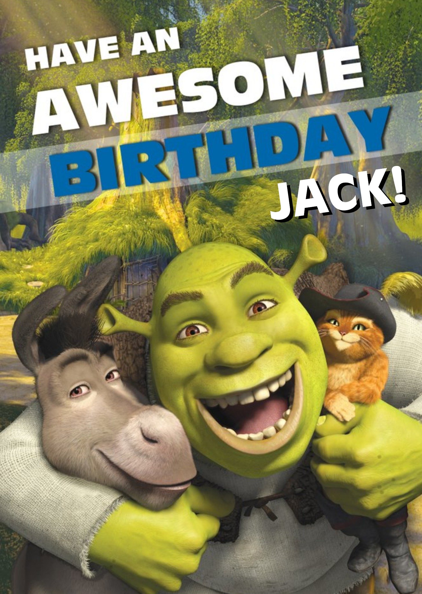 Moonpig Shrek Awesome Birthday Card, Large