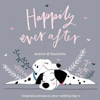 Disney 101 Dalmatians Happily Ever After Wedding Card