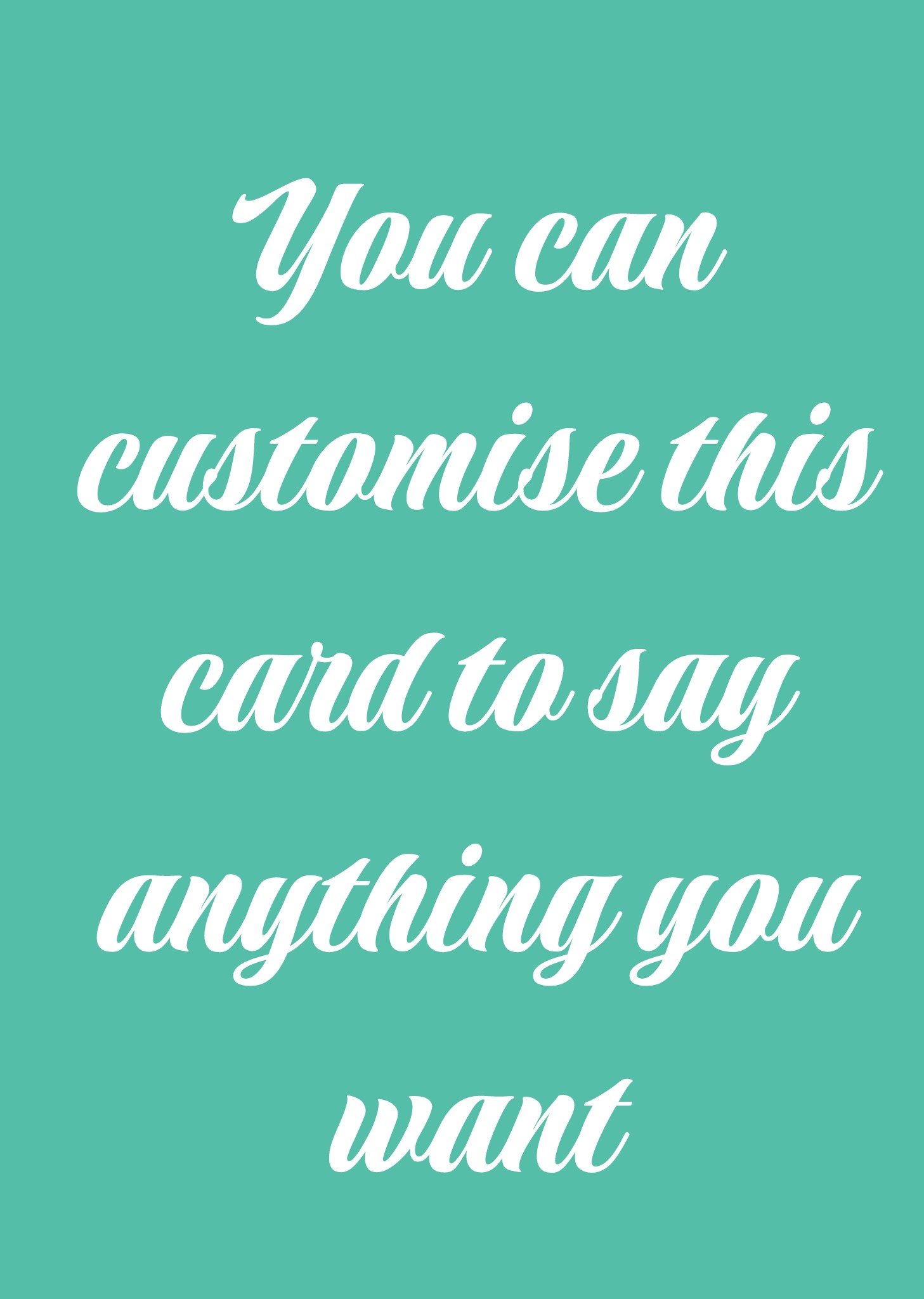 Fully Customisable Script Text Grey Card Ecard