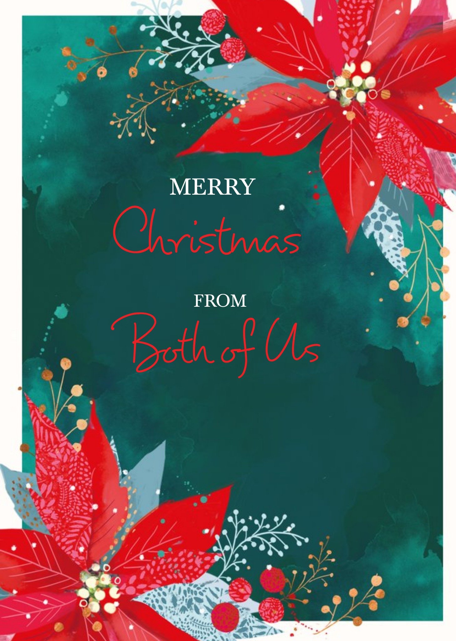 Ling Design Floral Christmas Card From Both Of Us Ecard