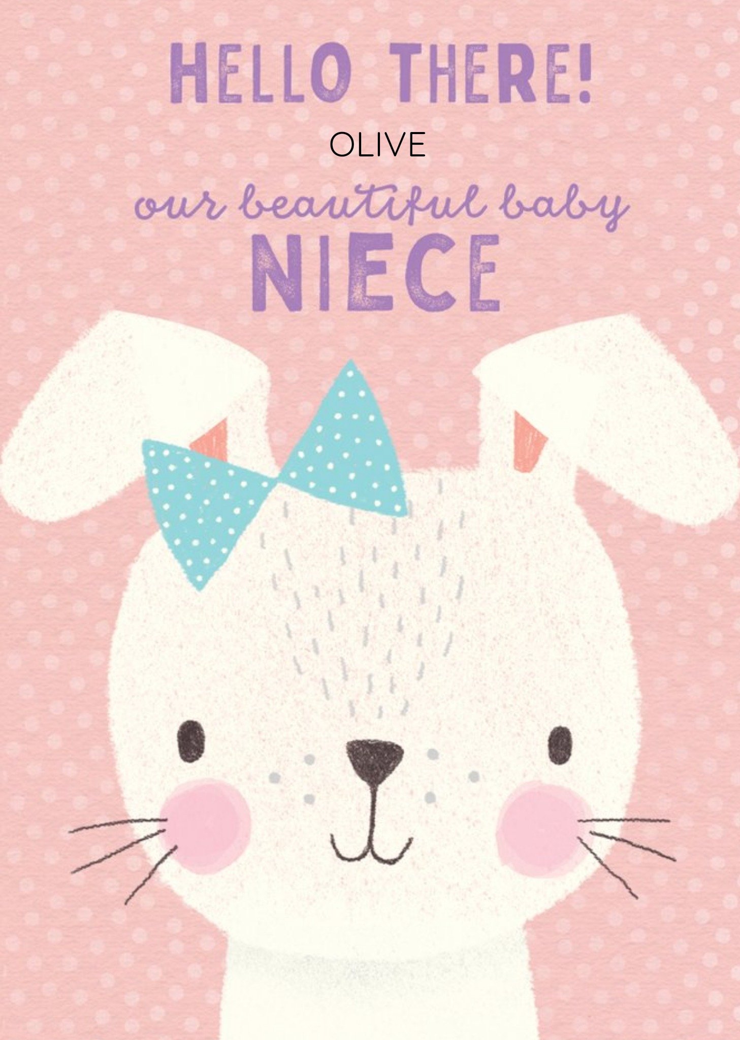 Pigment 30K Rabbit Niece New Baby Card Ecard