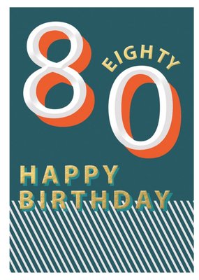 80 Happy Birthday Block Colour Card