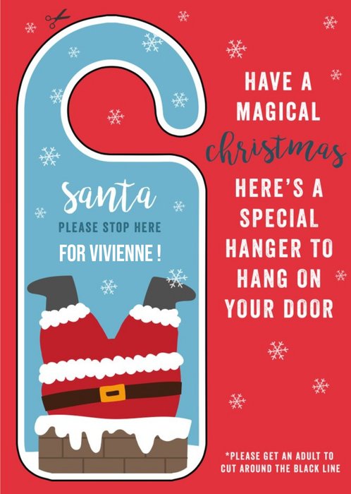 Door Hanger DIY Template Kids Christmas Card