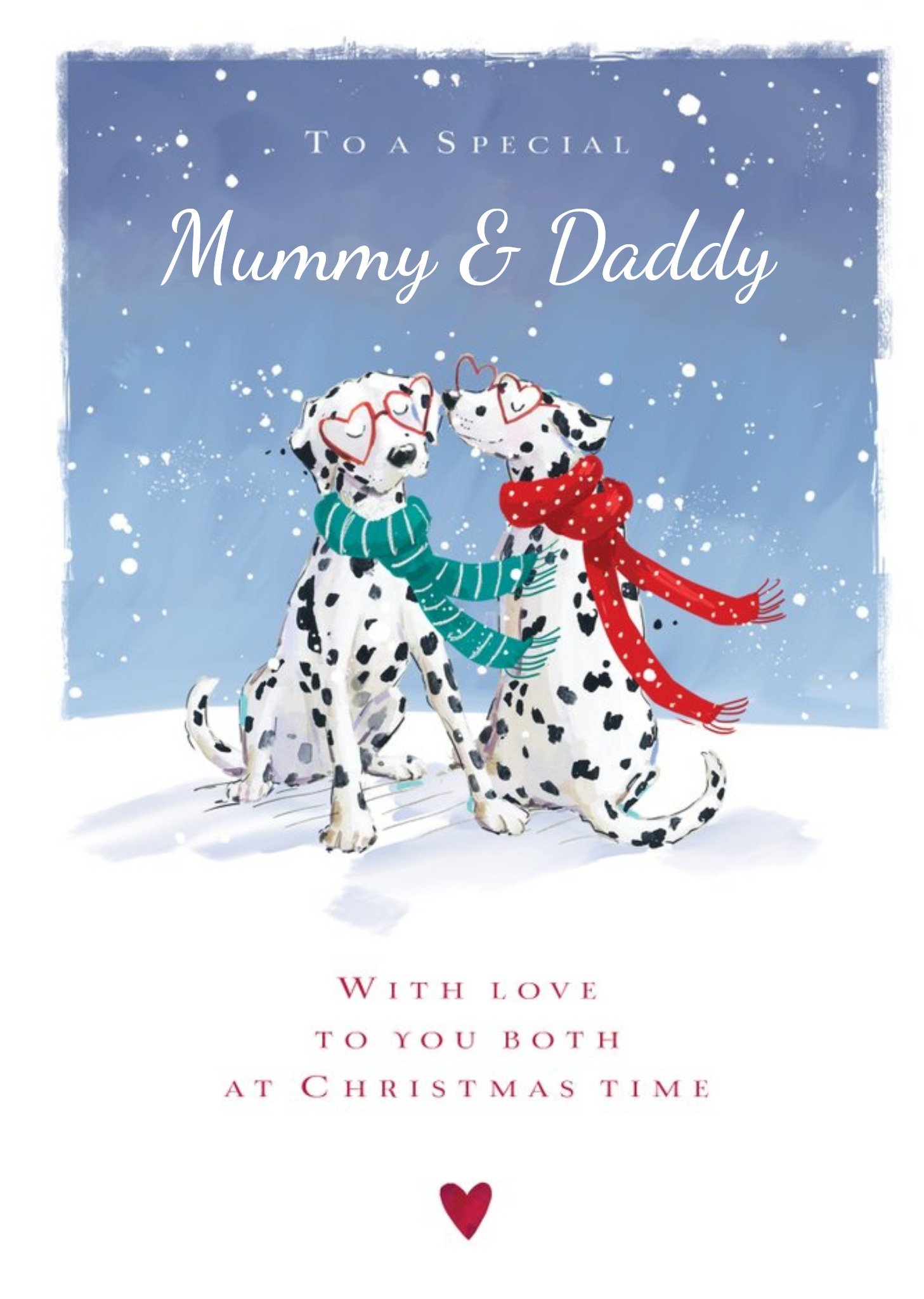 Ling Design Traditional Mummy And Daddy Dog Christmas Card Ecard