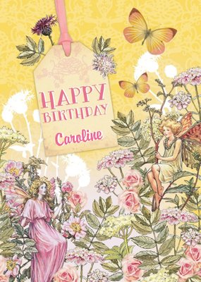 Wild Rose Fairy And Queen Fairy Personalised Happy Birthday Card